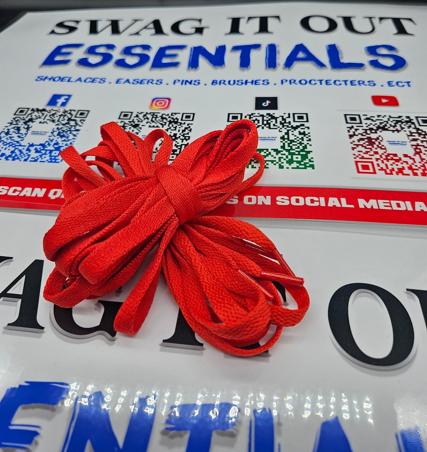 Red shoelaces