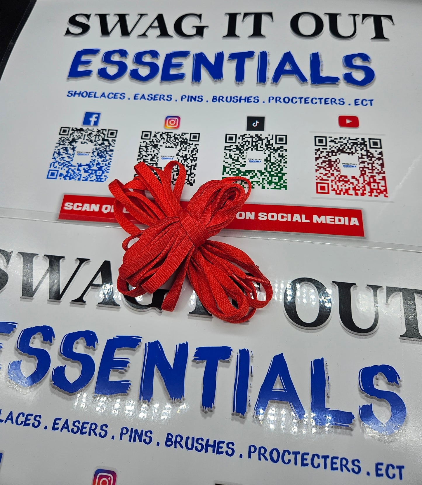 Red shoelaces