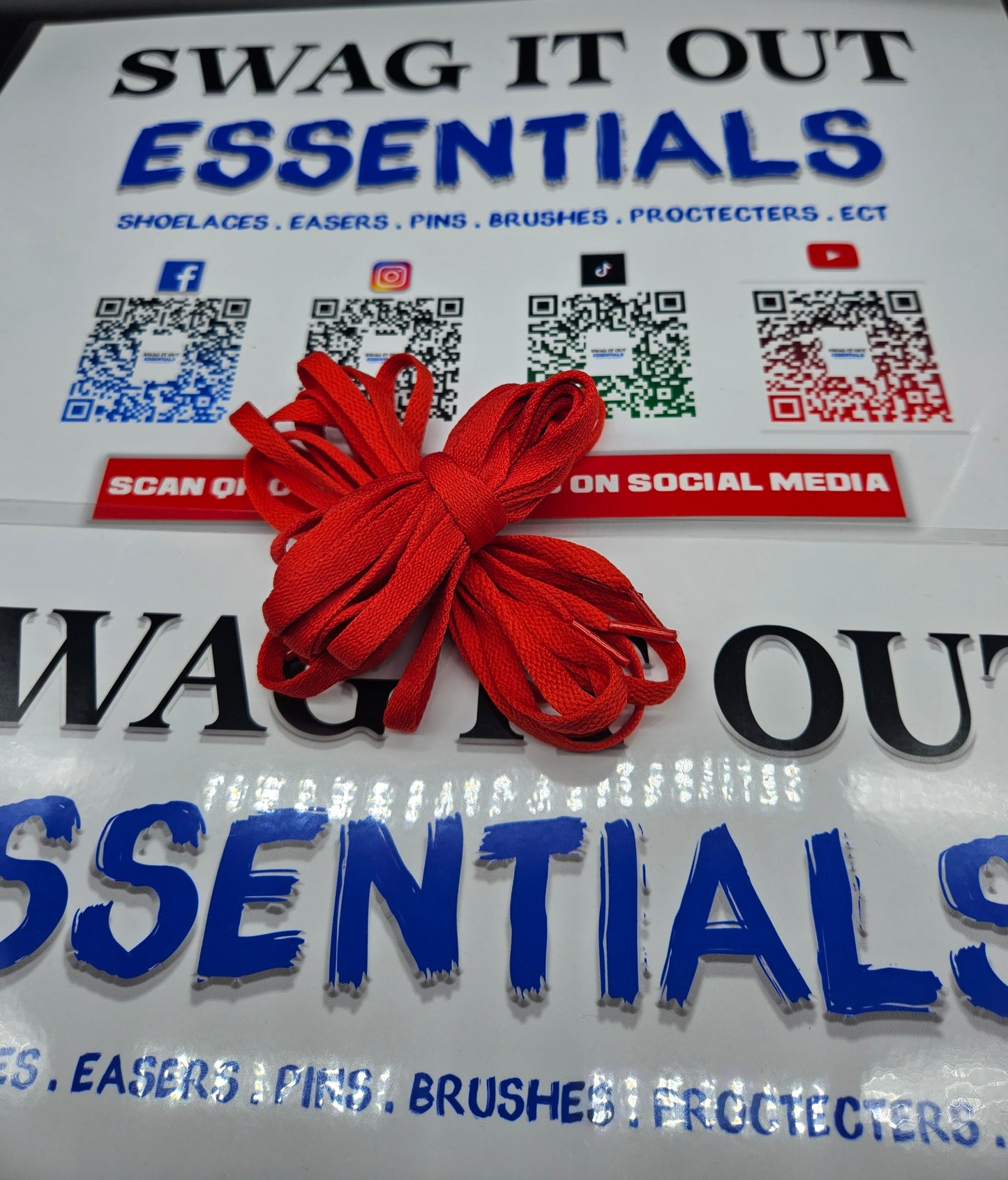 Red shoelaces