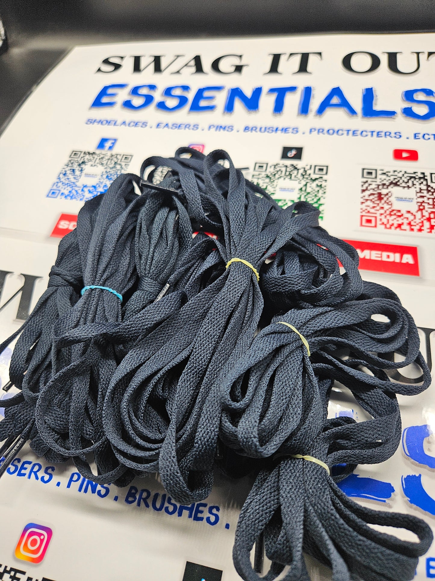 Navy blue shoelaces