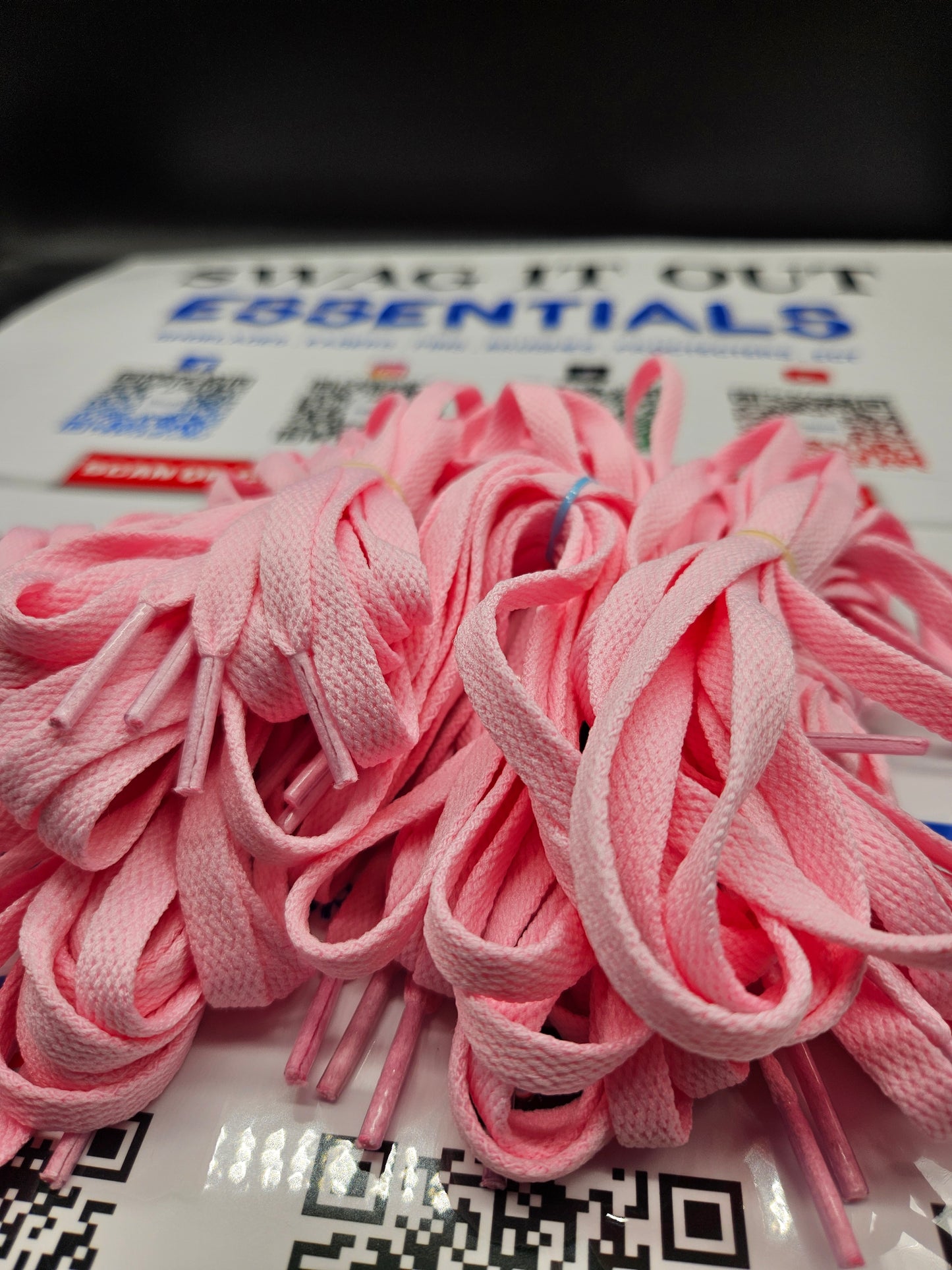 Pink shoelaces