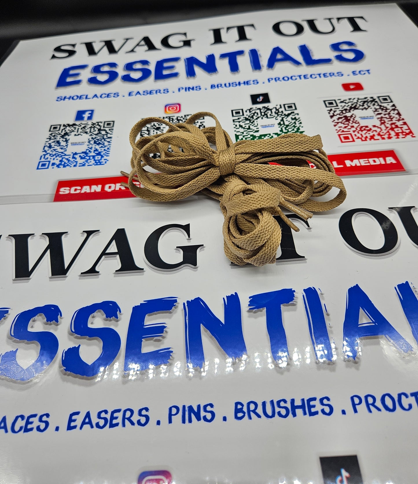 Tan shoelaces