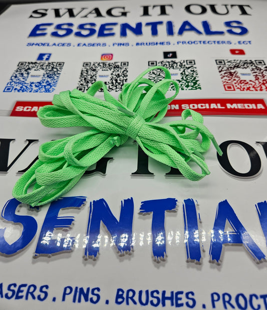 Glow green shoelaces