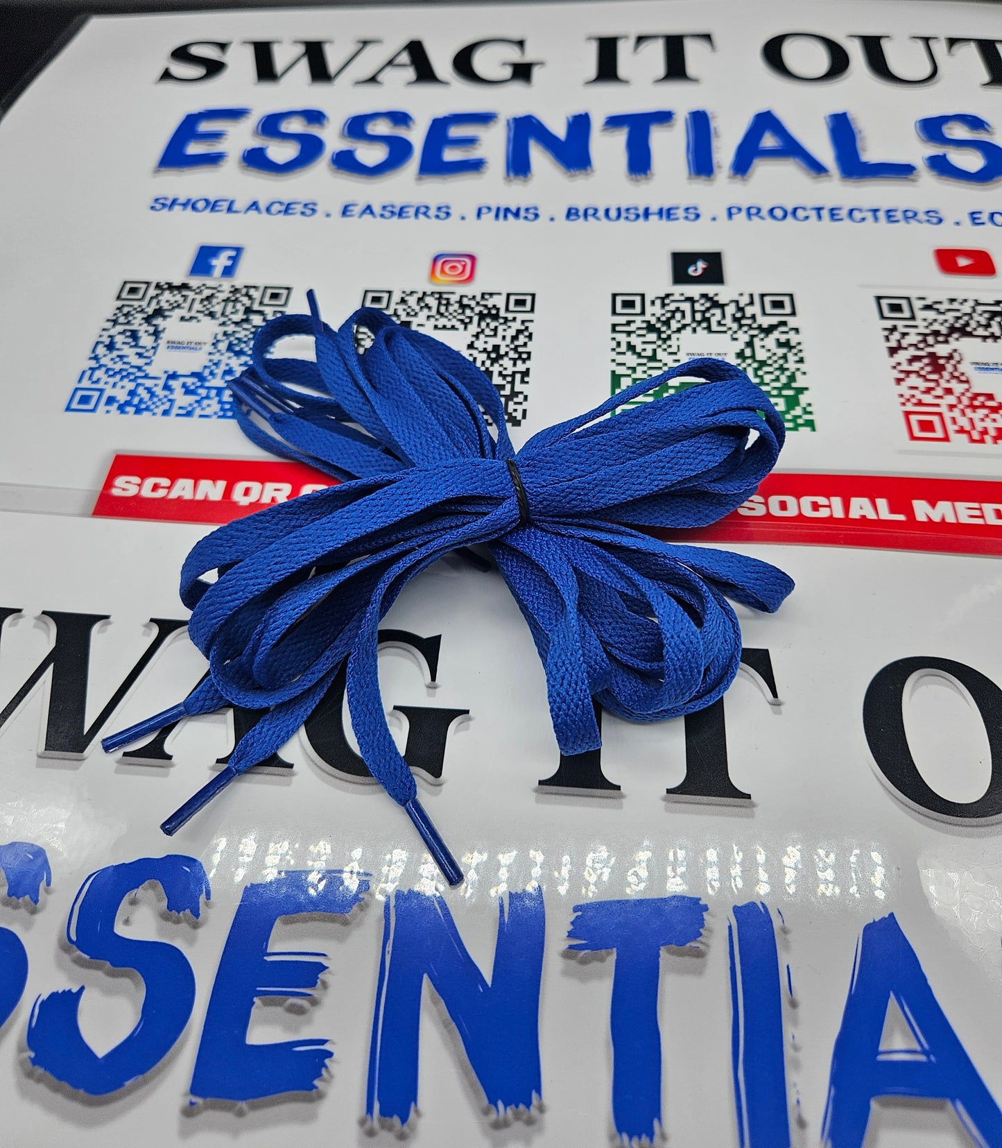 Royal blue shoelaces