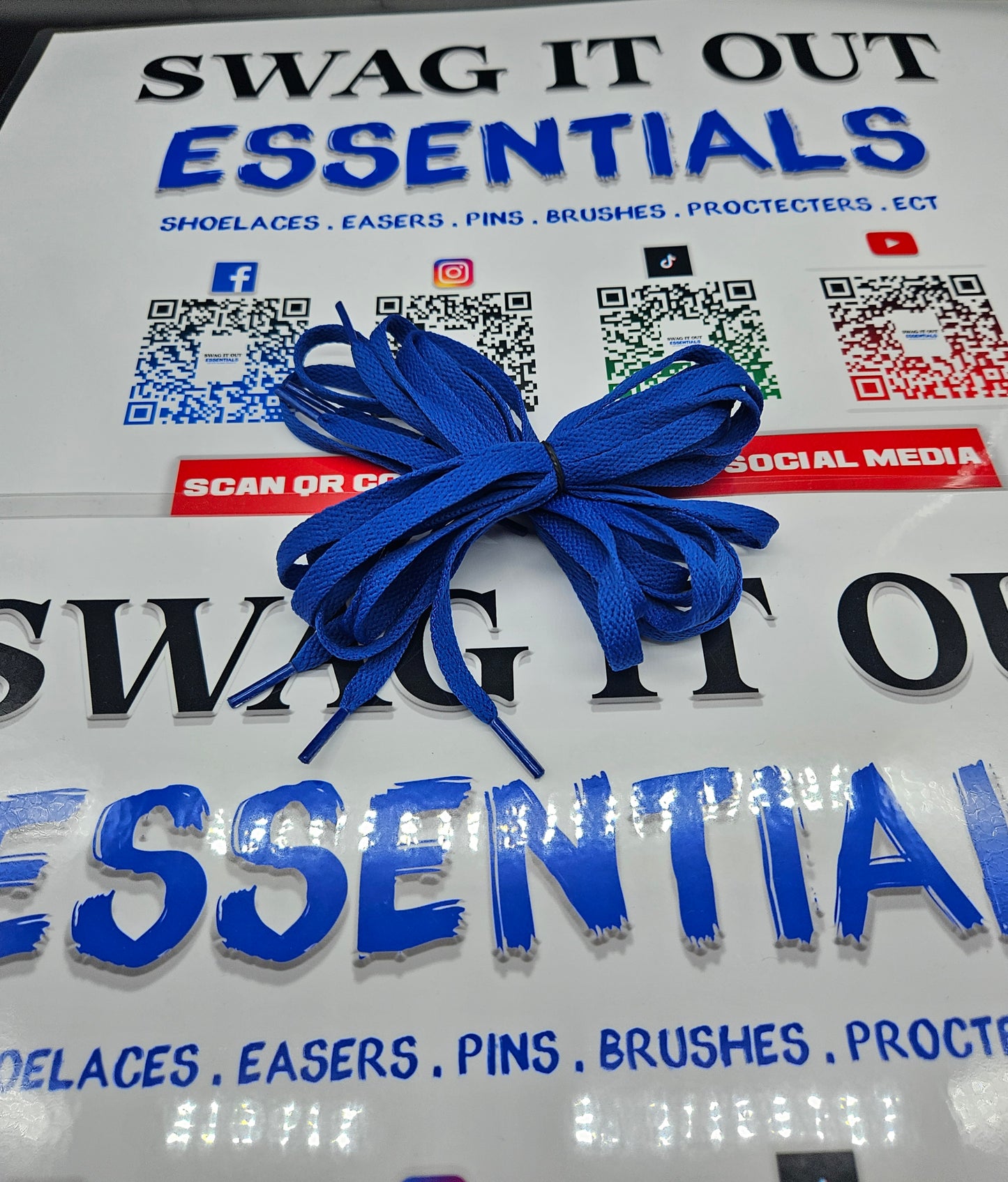 Royal blue shoelaces