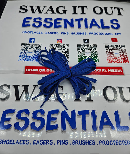Royal blue shoelaces