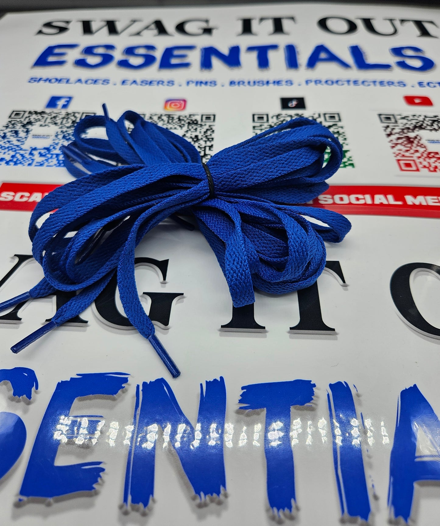 Royal blue shoelaces