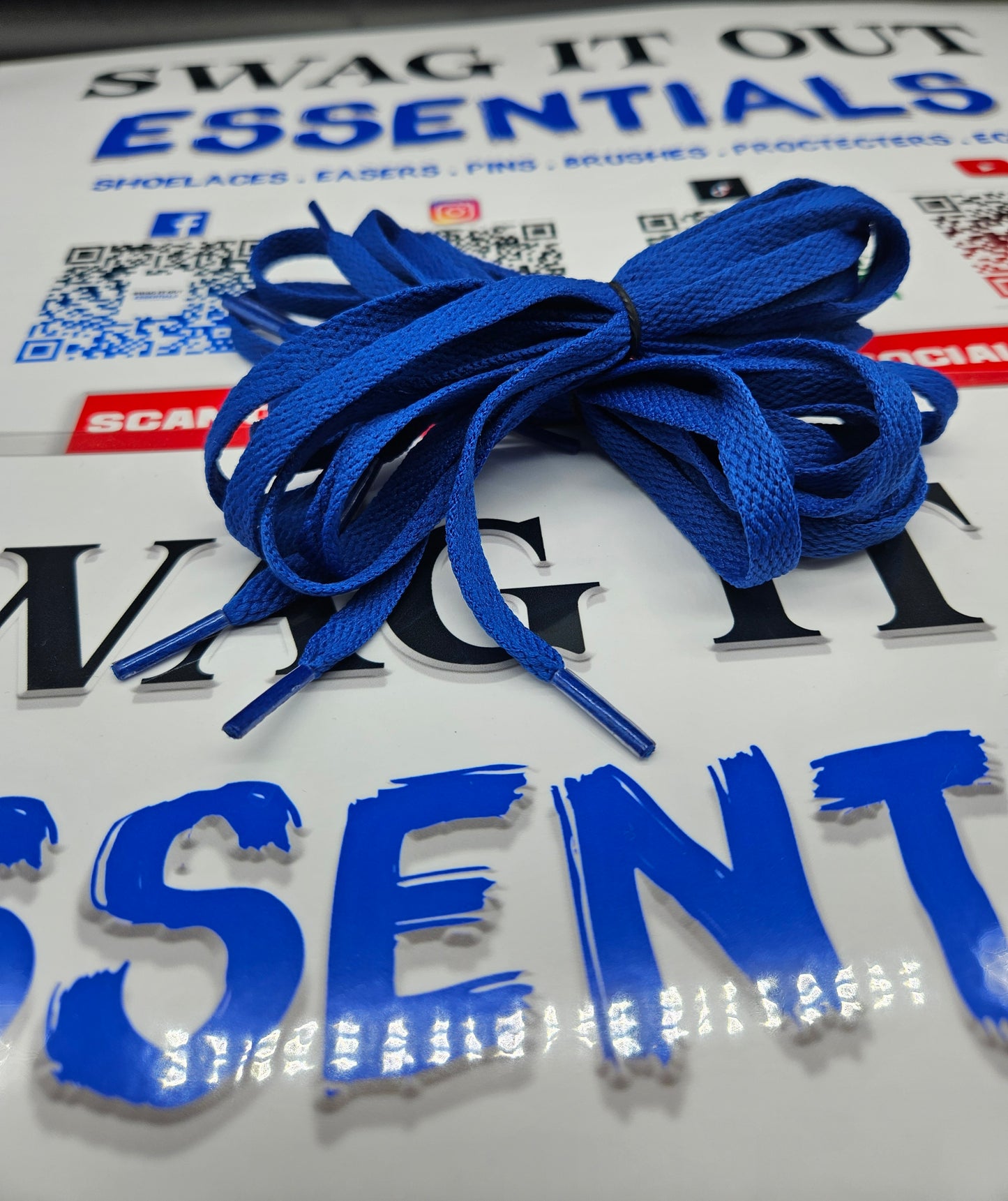 Royal blue shoelaces