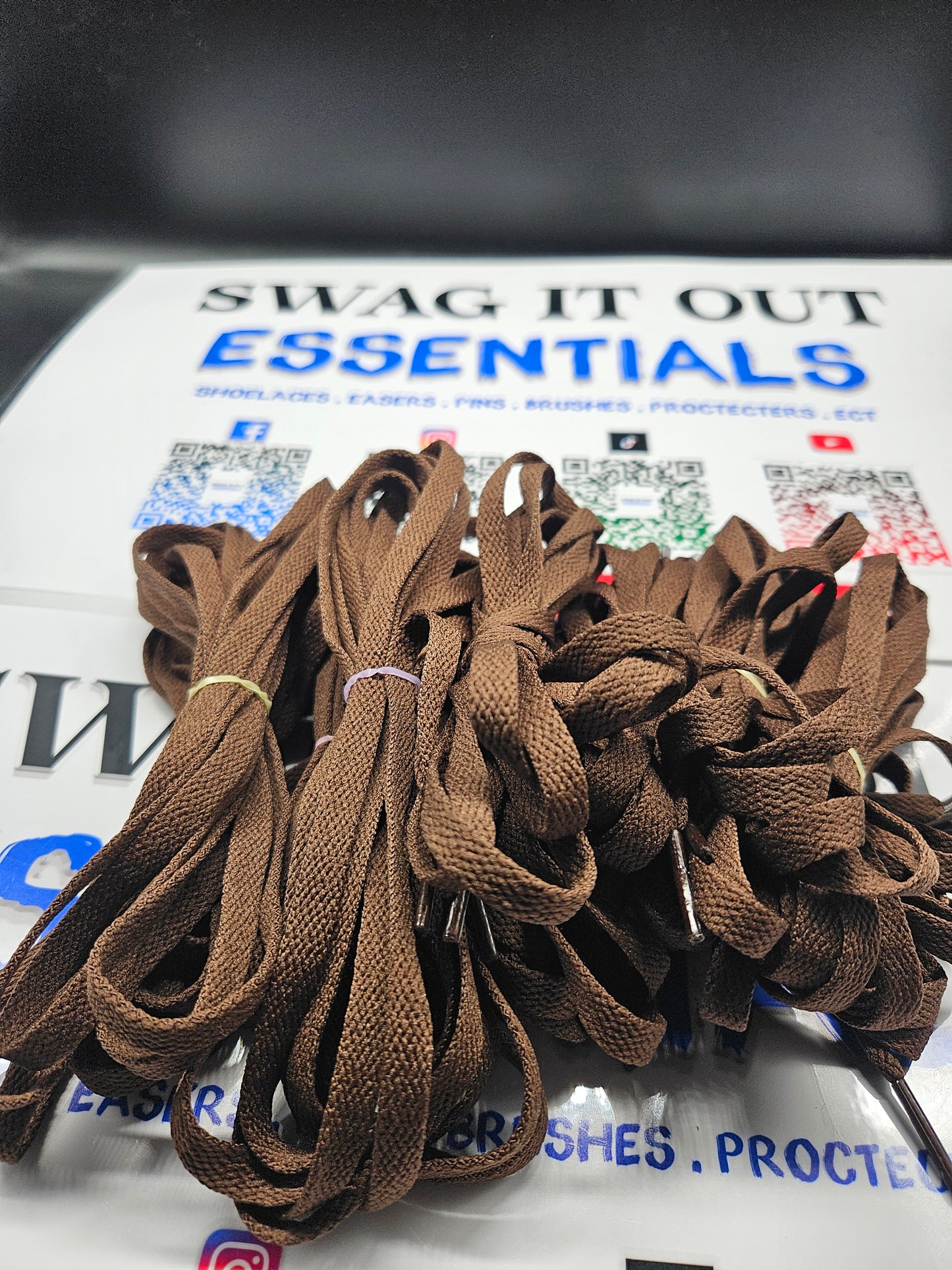 Brown shoelaces
