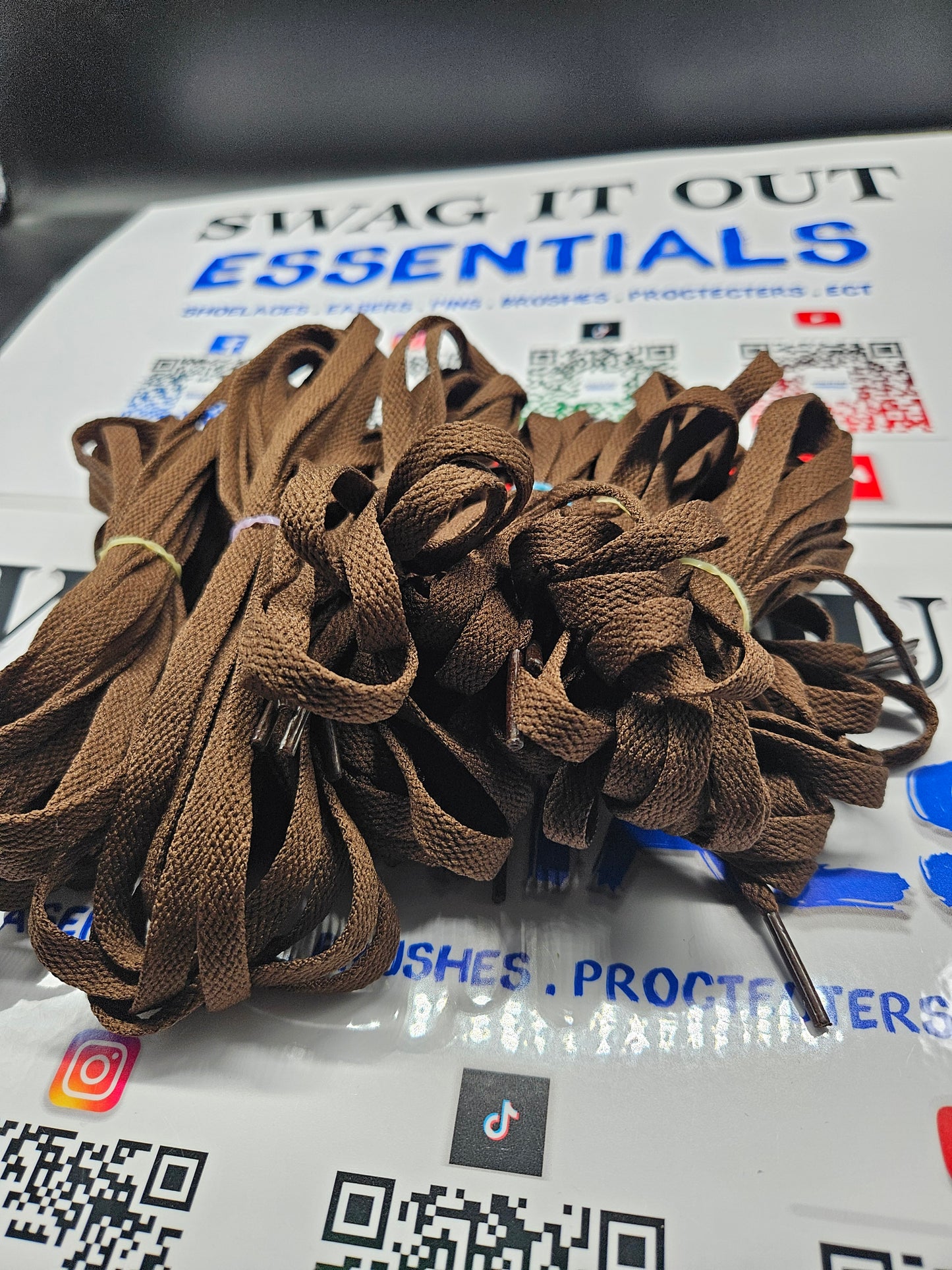Brown shoelaces