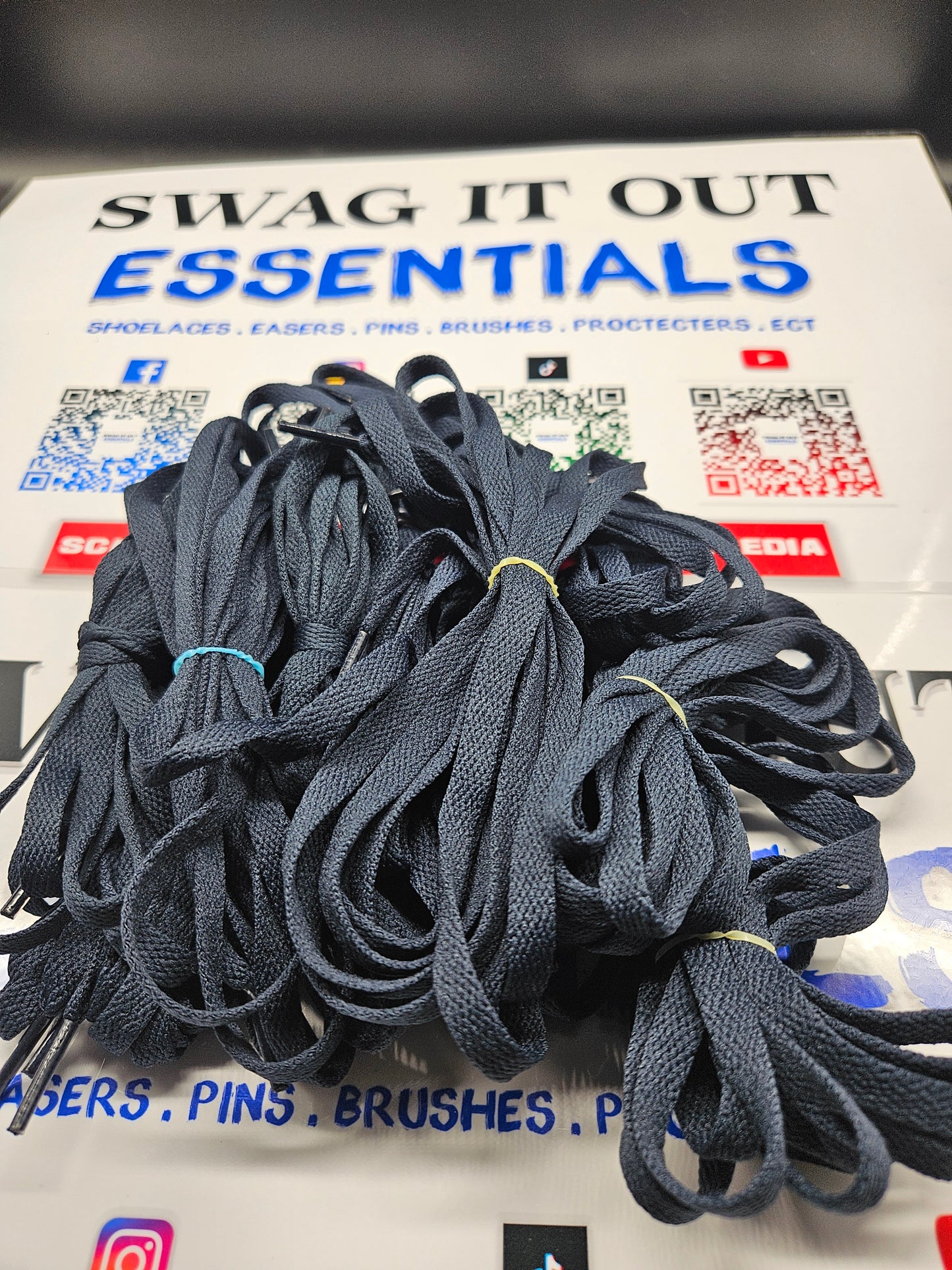 Navy blue shoelaces