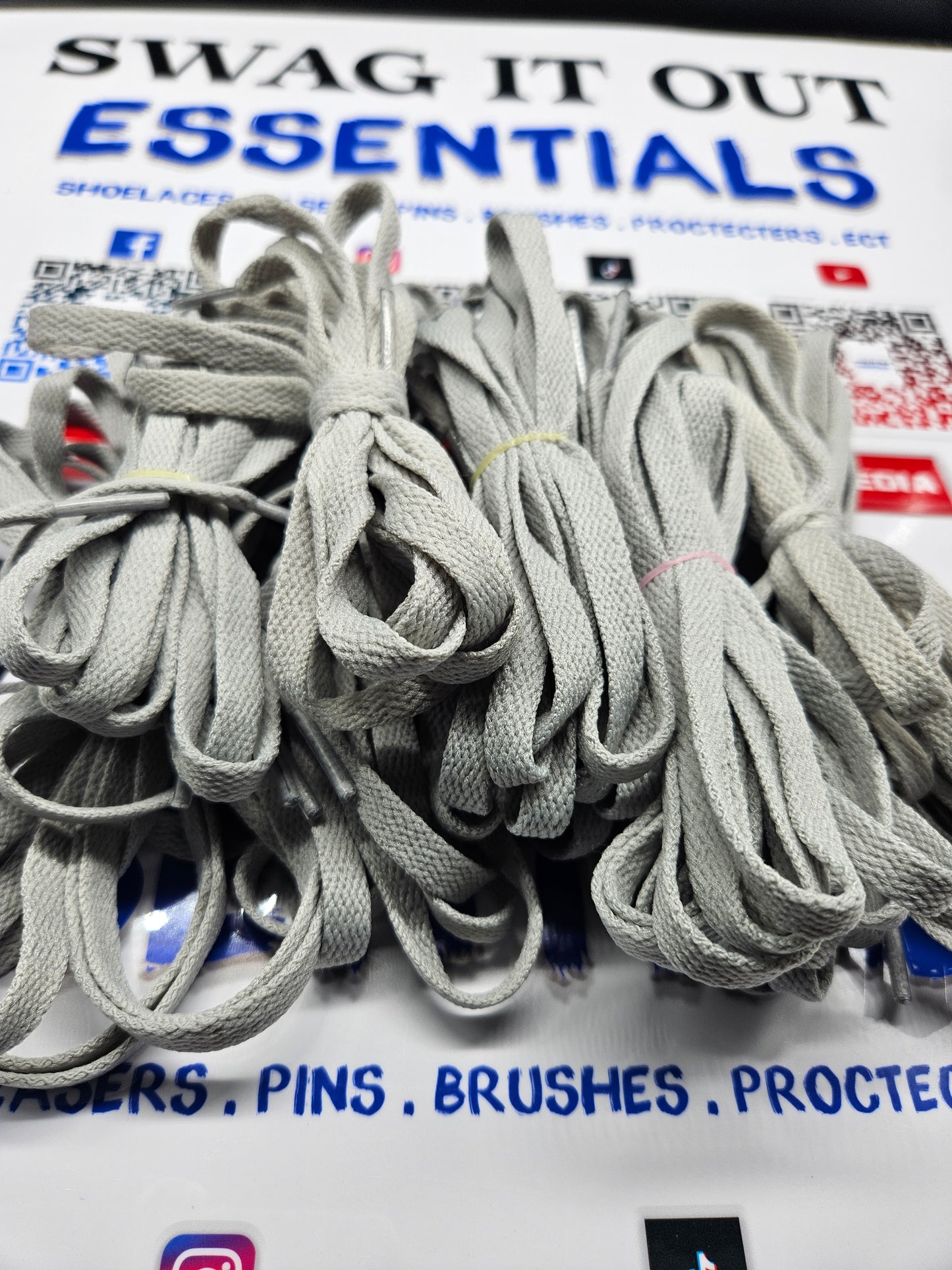Light grey shoelaces