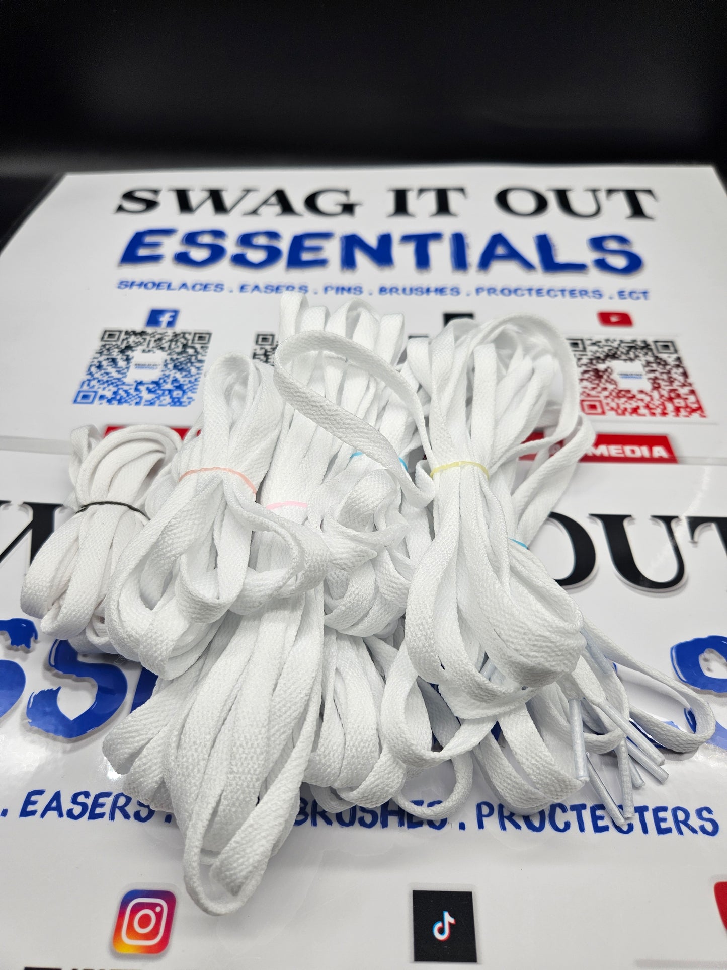 White shoelaces