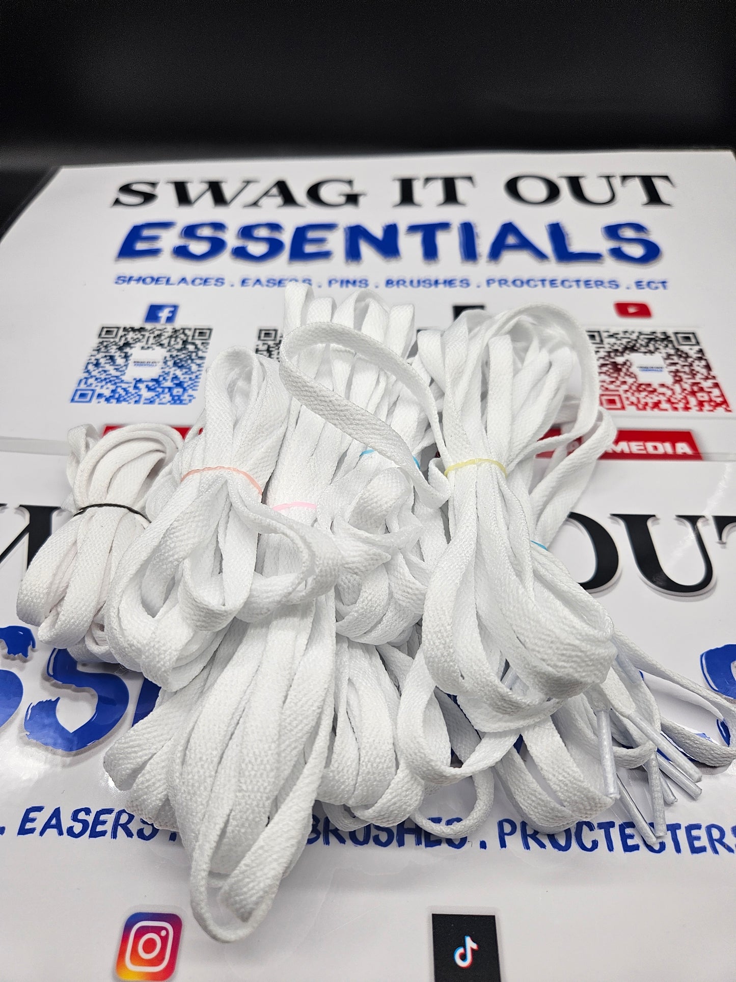 White shoelaces