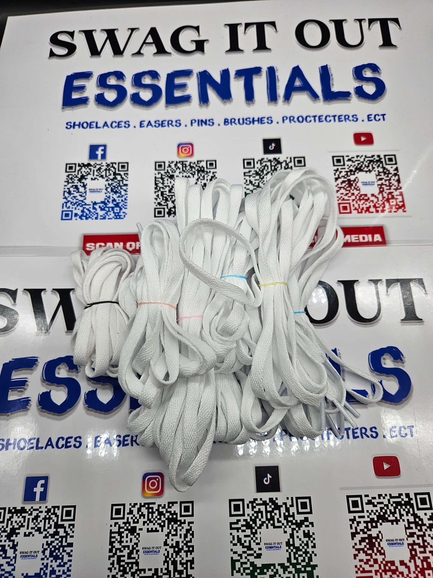 White shoelaces