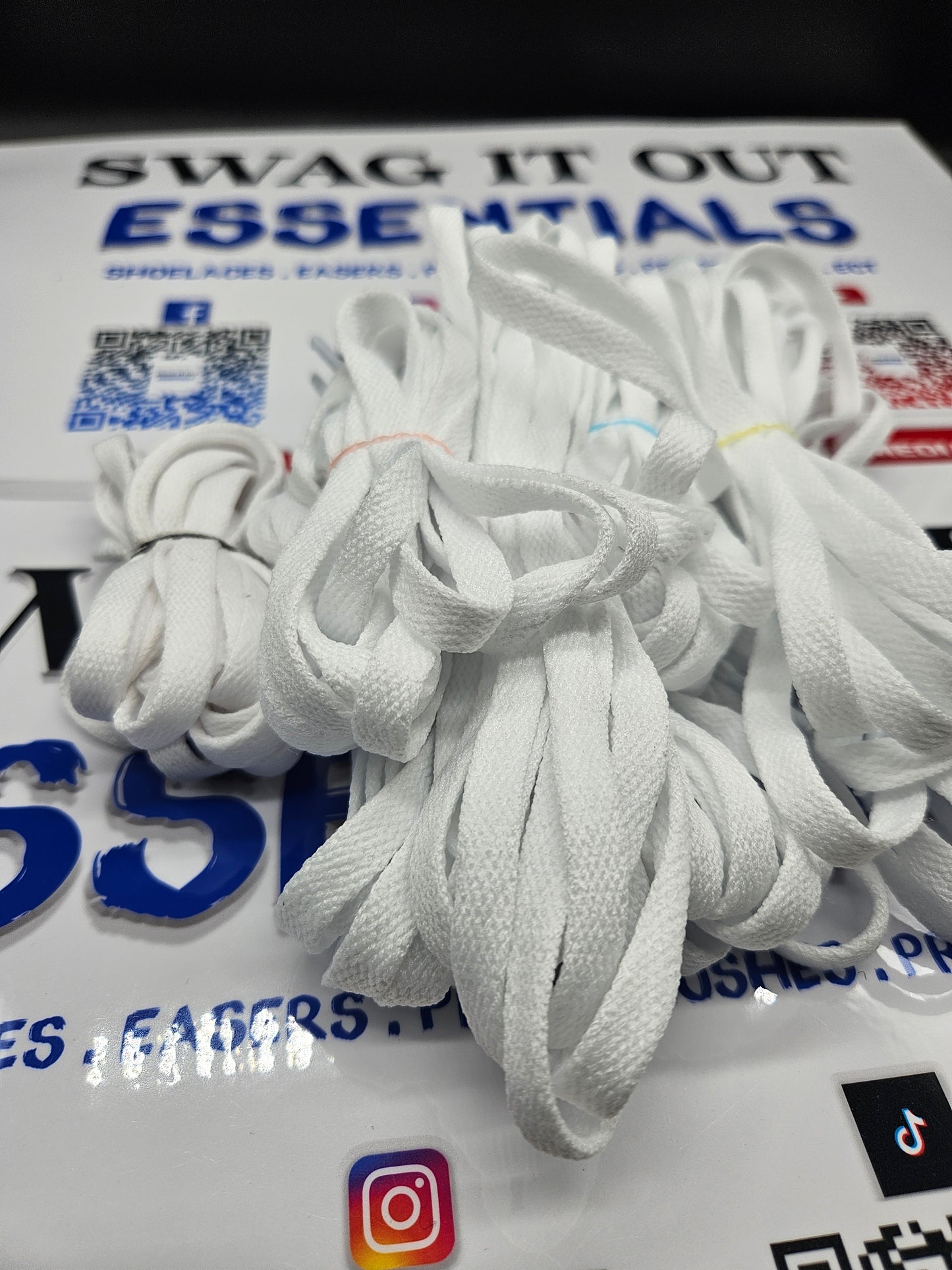 White shoelaces