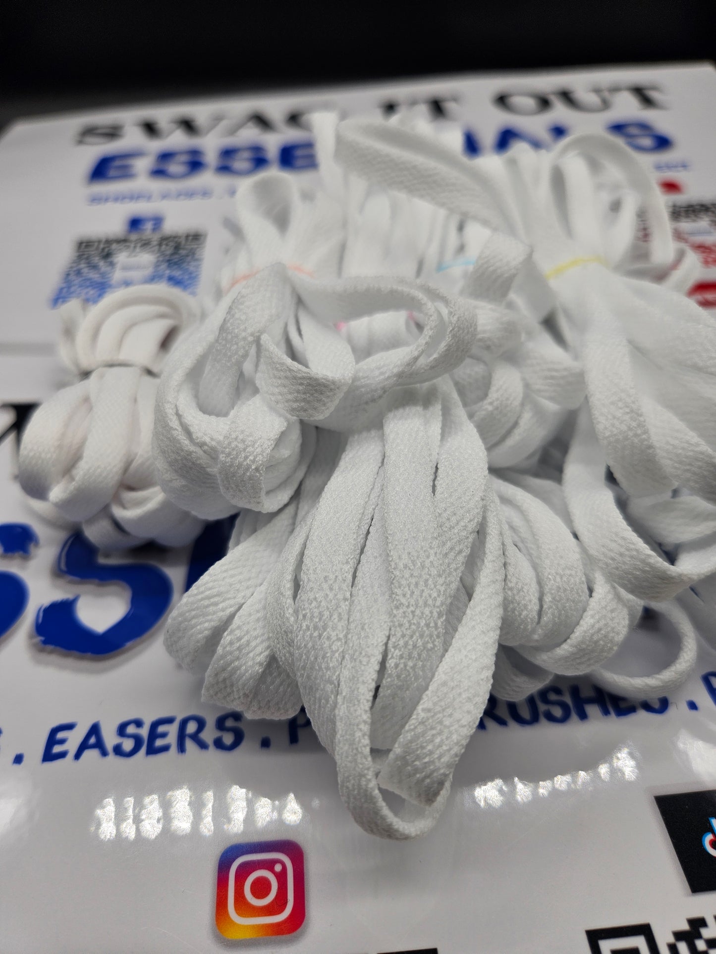 White shoelaces