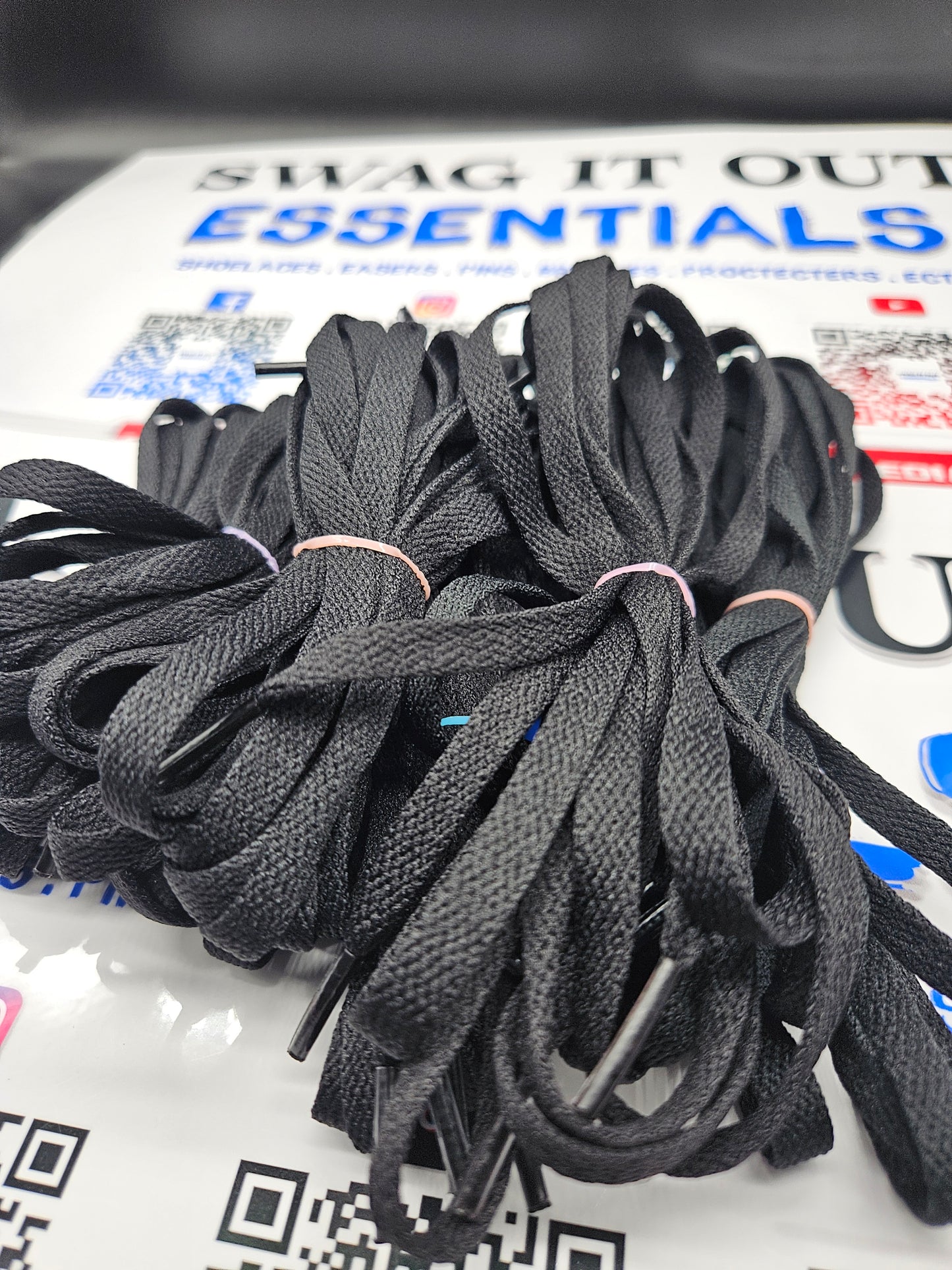 Dark grey shoelaces