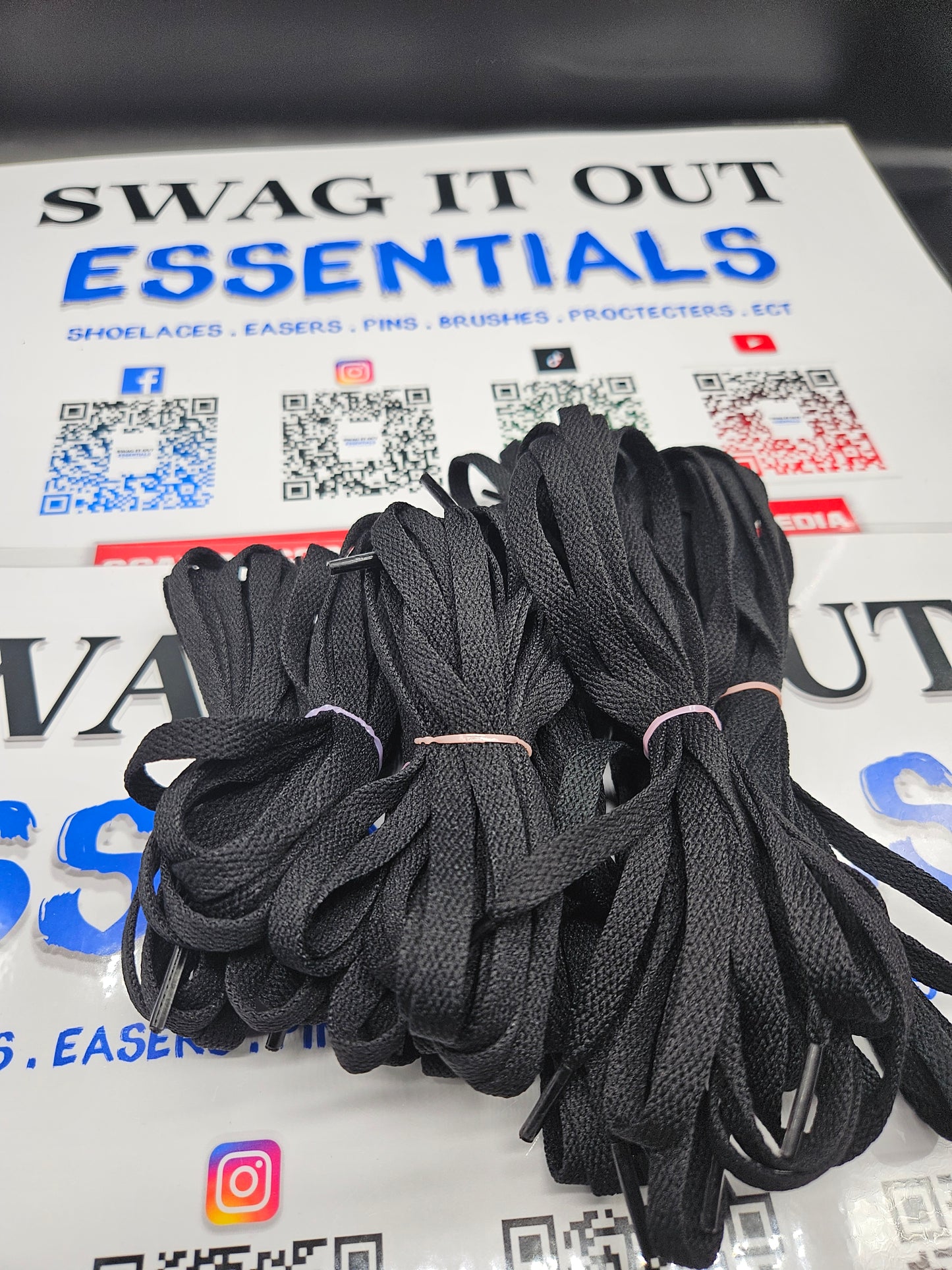 Dark grey shoelaces