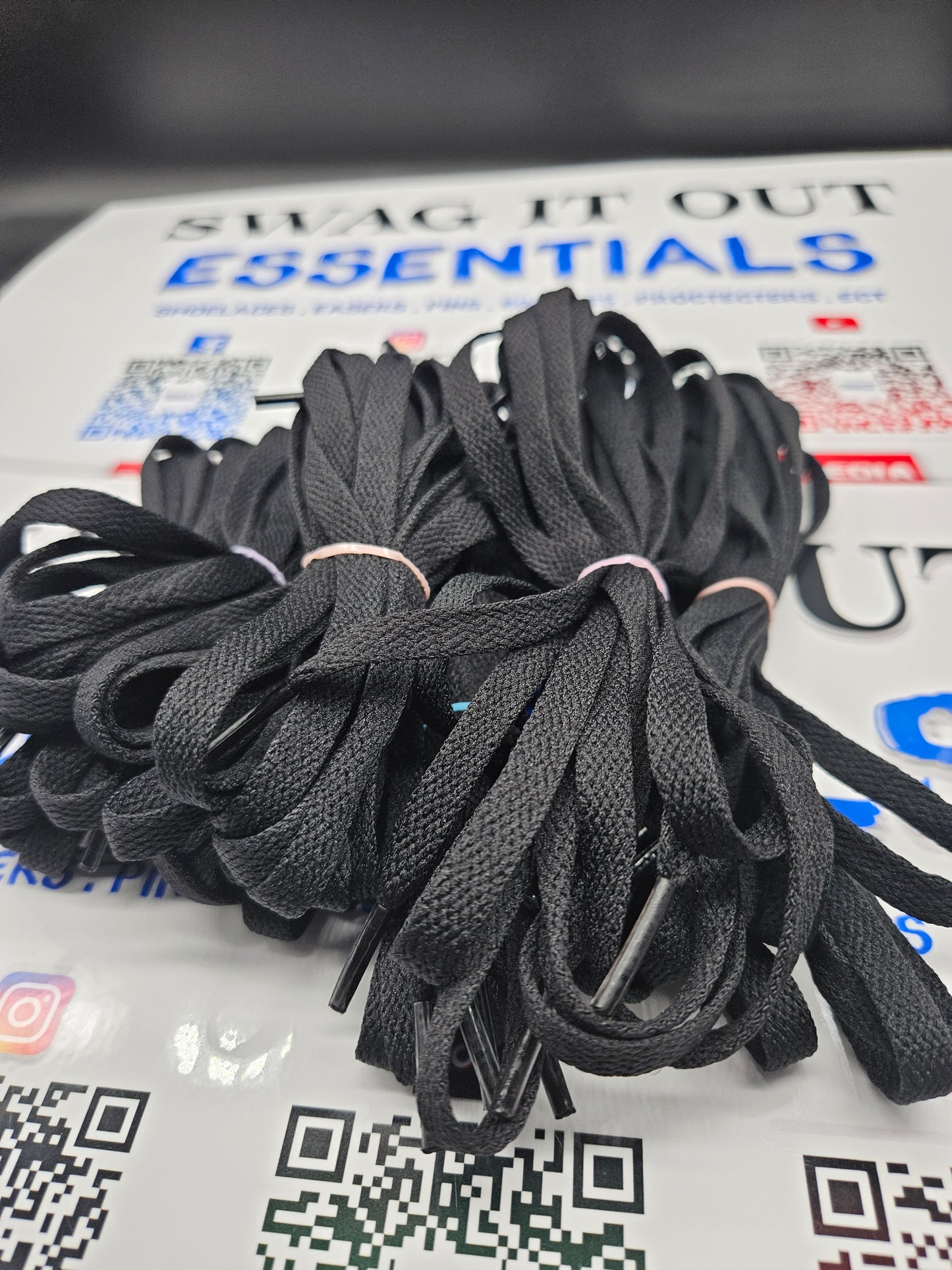 Dark grey shoelaces