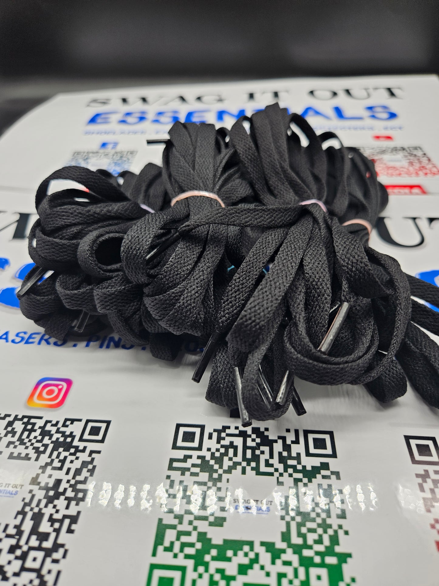 Dark grey shoelaces