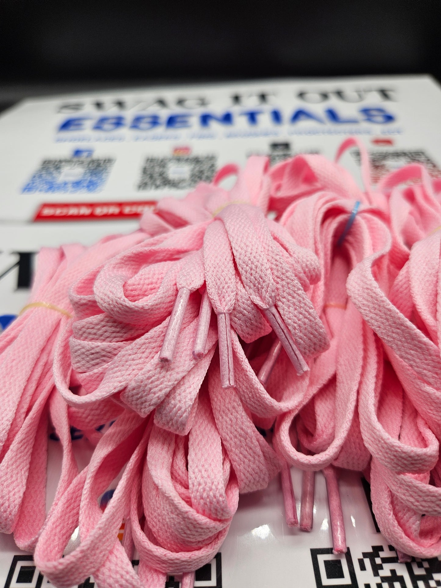 Pink shoelaces