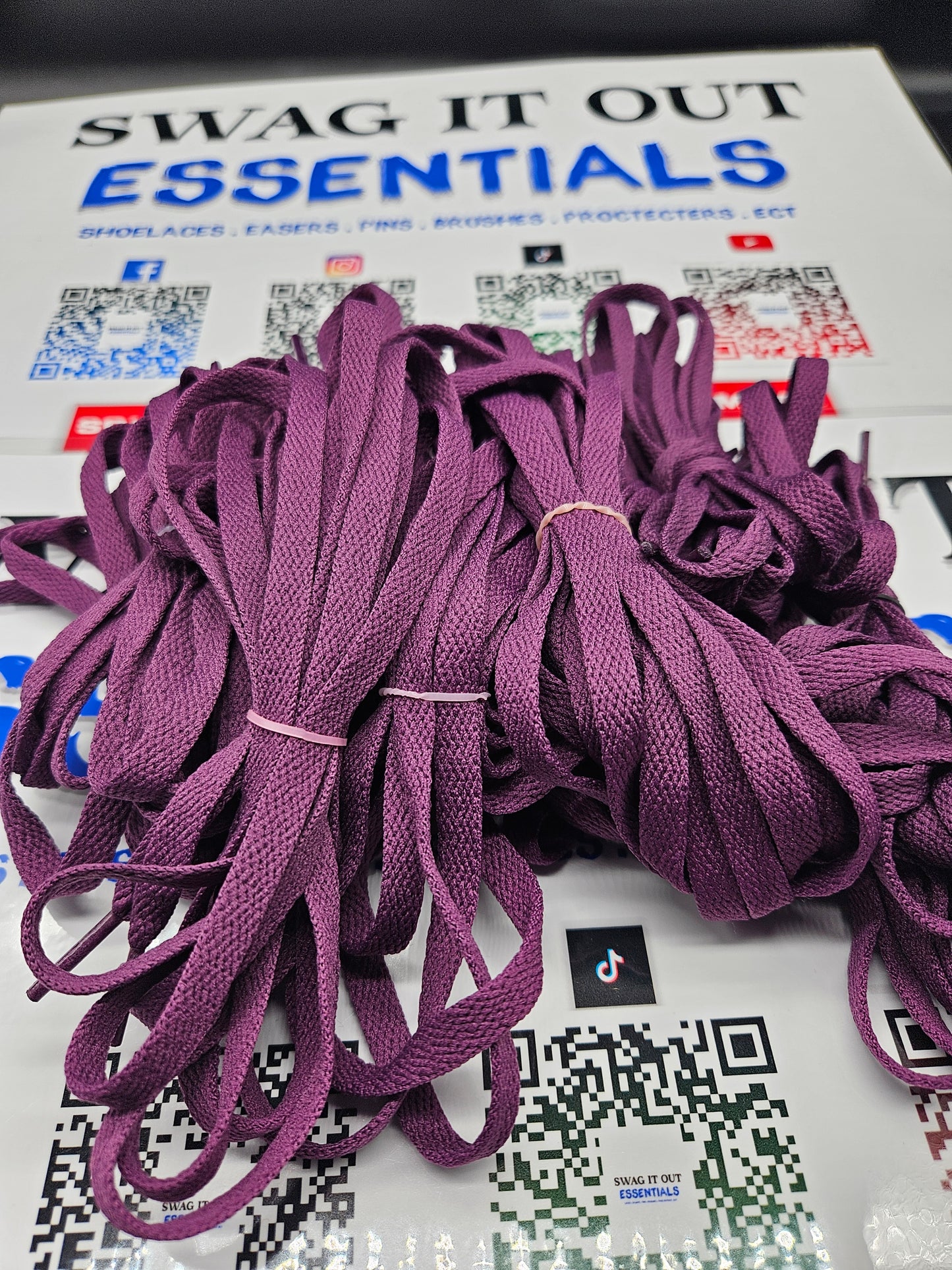 Purple shoelaces