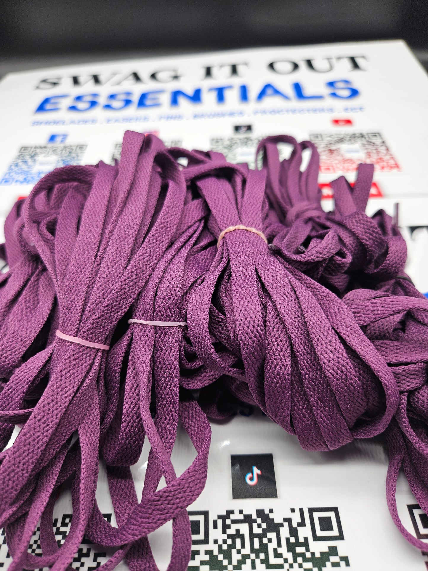 Purple shoelaces