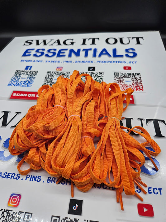 Orange shoelaces