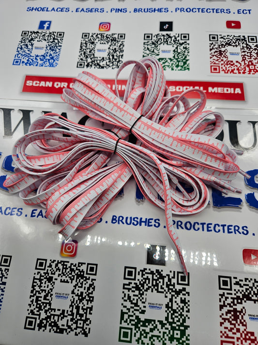 Pink drip shoelaces
